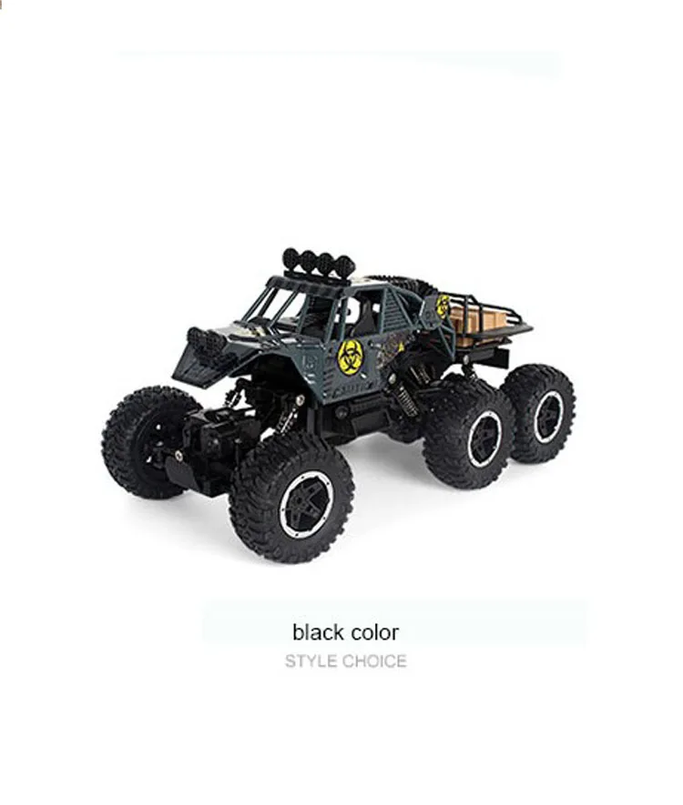 biack colour Продукт 1:10 6WD Радиоуправляемая машина 2,4G радиоуправляемая Радиоуправляемая машина игрушки багги высокая скорость грузовик внедорожный альпинистский автомобиль игрушка - Цвет: biack colour