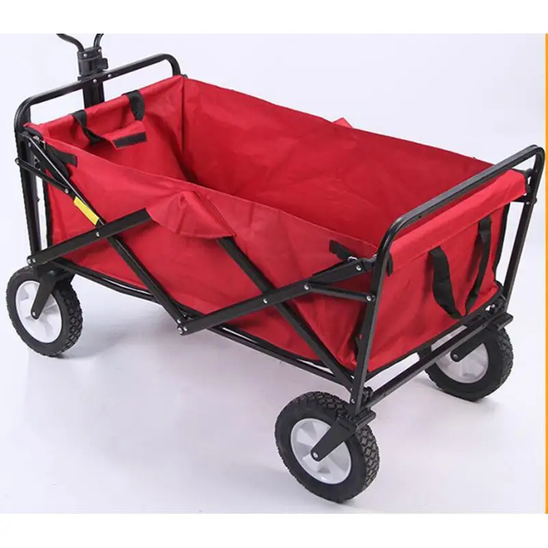 4 Wheel Heavy Duty Folding Bag Garden Trolley Cart Wagon Hand Pull Wheelbarrow Camp Gardening Luggage for Outdoor | Дом и сад