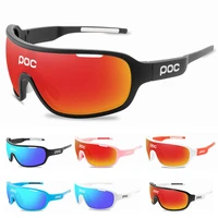 4 lens poc men women uv400 cycling sunglasses outdoor sports polarized glasses mountain tr90 road bike eyewear bicycle goggles