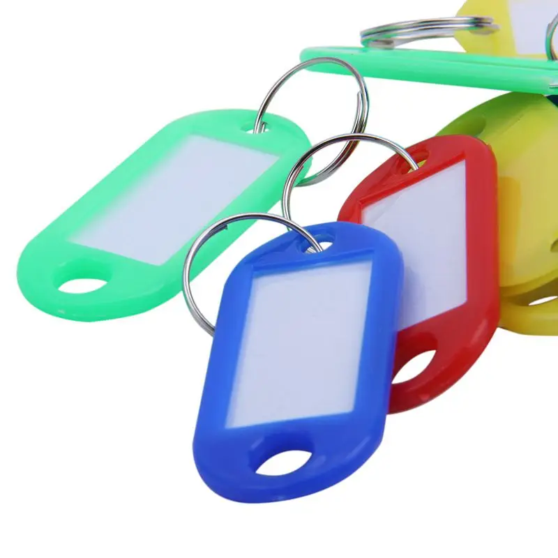

Sealing Packaging Parcel Plastic Roller Tape Cutter Dispenser & Key Ring Tags - Mixed Colours 20 Twenty Color Random
