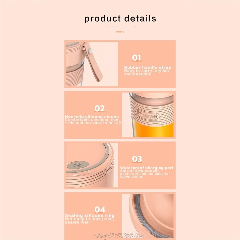 

Portable Household Fruit Small Wireless Charging Usb Mini Electric Juicer Cup M01 21 Dropship