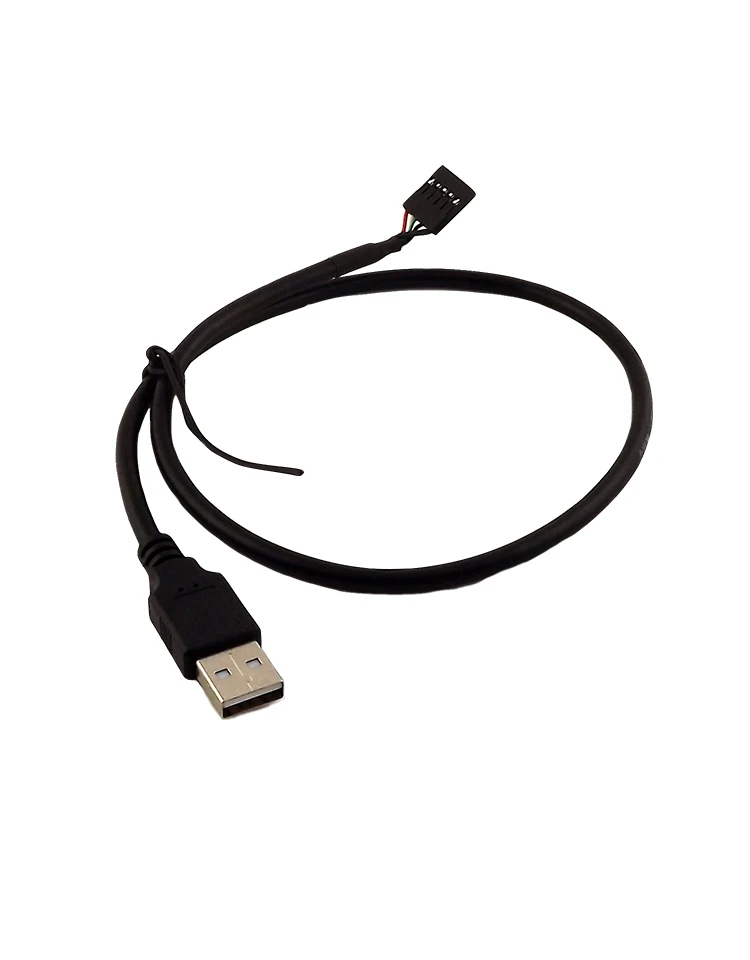 1 шт. 50 см USB 2,0 Тип «Папа-папа» Dupont 5-контактное гнездо заголовок адаптер материнской платы кабель черного цвета