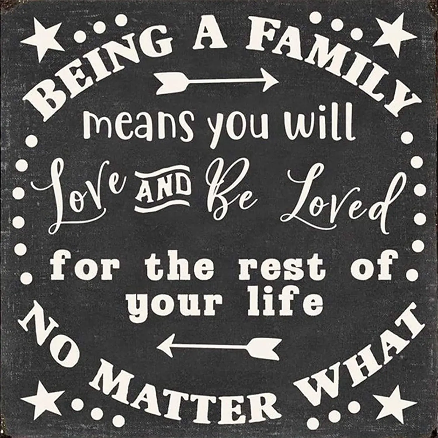 

Being A Family Wall 12x12 inch Retro Metal Tin Sign Plaque Poster Wall Decor Art Shabby Chic Gift