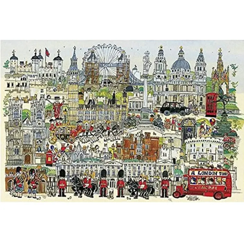 

Jigsaw Puzzles 1000 Pieces Paper Assembling Picture Landscape Puzzles AdultsToys 203E