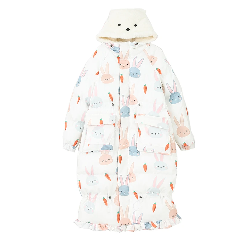 Корейская Милая зимняя куртка для женщин высокое качество пуховое хлопковое