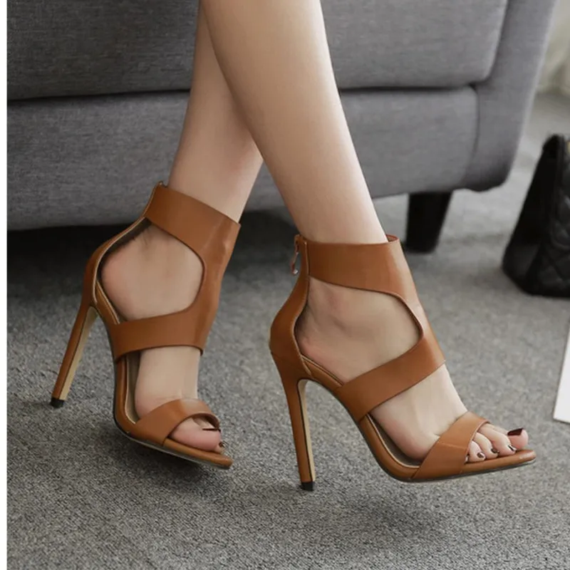 Женские босоножки с открытым носком босоножки-гладиаторы на высоком каблуке в