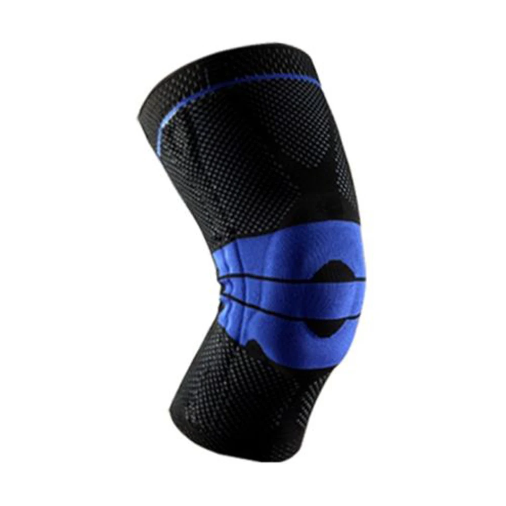 Silicone Spring Full Knee Brace Strap Patella Medial Support Strong Meniscus Compression Protection Sport Pads Running Basket  Спорт