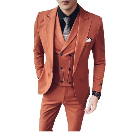 3 шт./комплект Мужской Блейзер + брюки жилет | Мужская одежда