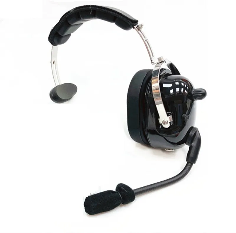 General Aviation Headphone Noise Reduction Unilateral Headset CS Tactical Headset for Kenwood Baofeng Two way radio film  Media