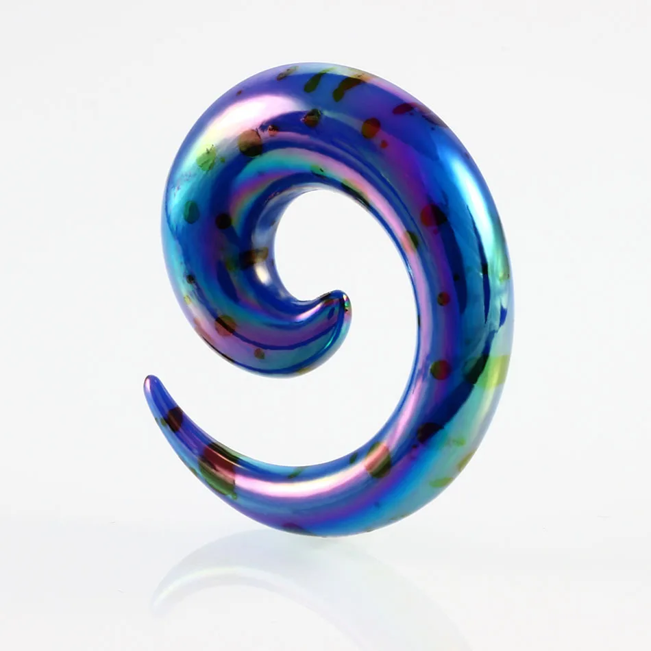 

Industrial Piercing Acrylic Top Quality Simple Stainless Steel Polyvinyl Chlorid Earring Color Cochlear Shape Jewelry