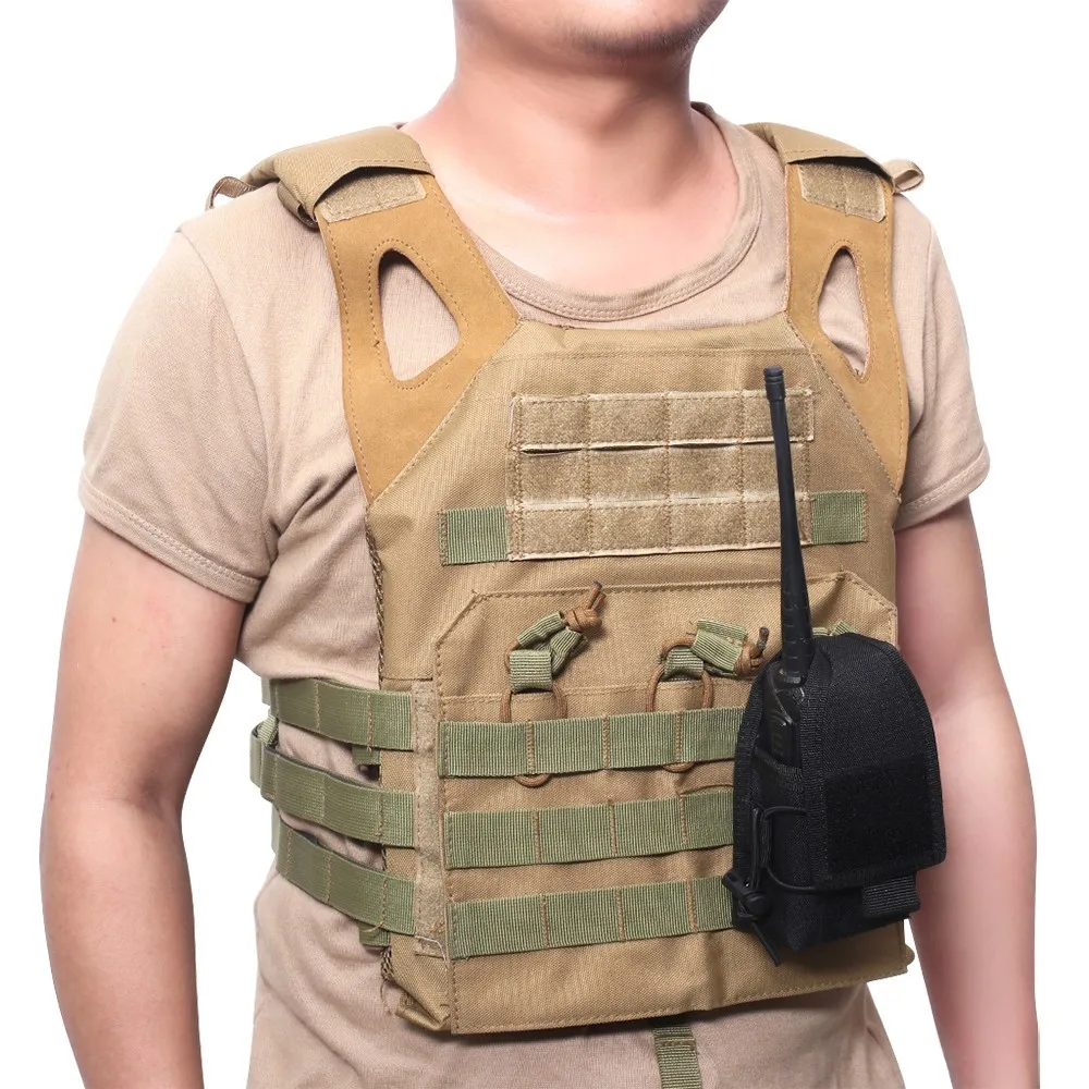 

1000D Tactical Molle Radio Walkie Talkie Pouch Military Interphone Holder Bag Radio Holster Carry Bag for Hunting Camping