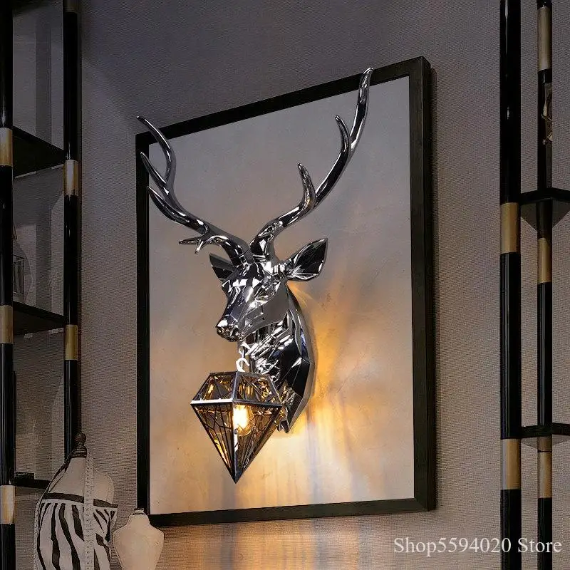 Американские настенные ретро светильники в виде рогов светодиодный настенный