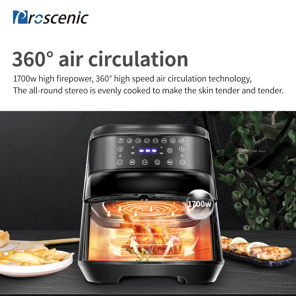 Proscenic T21 Смарт аэрофритюрница для приготовления блюд без 5. 8QT 1700W с APP контроль 8
