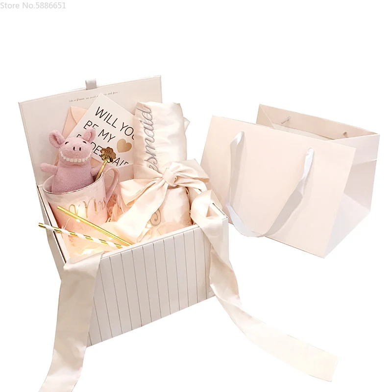 1 комплект коробка с бесплатным логотипом на заказ спутник свадьбу помолвку день