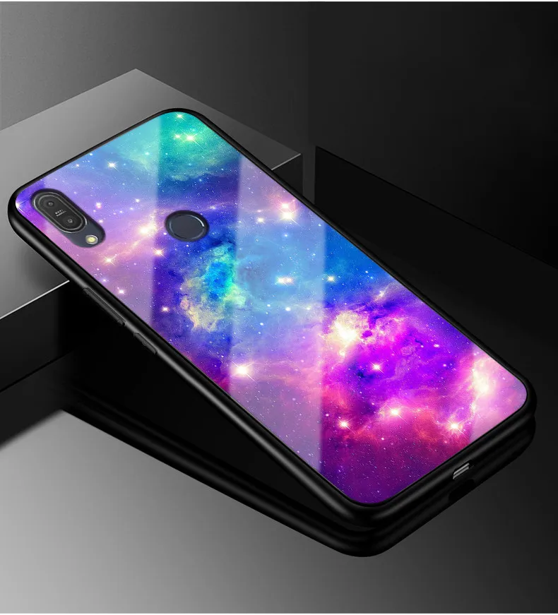 11 Для Asus Zenfone Max Pro M2 ZB631KL Чехол Жесткий PC стеклянный чехол для телефона черный TPU бампер чехол для Asus ZB631KL закаленное стекло - Цвет: 11