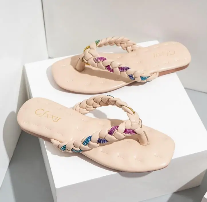 Xgravity флип флоп дизайн для женщин на плоской подошве с украшением в виде