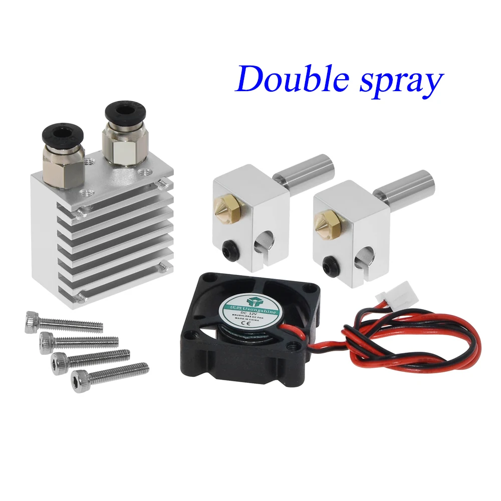 3D Chimera Hotend комплект 2 в 2 из экструдера мульти-экструзия все металлические V6 двойной один экструдер 0,4 мм/1,75 мм части 3D принтера