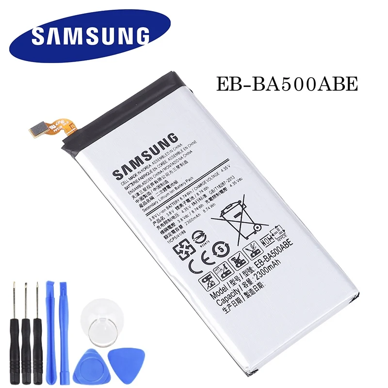 Оригинальная батарея для Samsung GALAXY A5 2015 EBBA500ABE оригинальная запасная телефона 2300