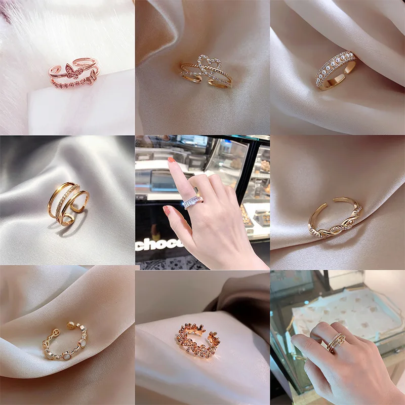 

2021 южнокорейское новое кольцо в форме сердца, модное изысканное простое банкетное кольцо, темпераментные элегантные женские ювелирные изд...