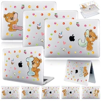 hard laptop case for apple macbook air 13 a1369 a1466pro 13 a1706 a1989touch barpro 13 a1425 new bear letter laptop case