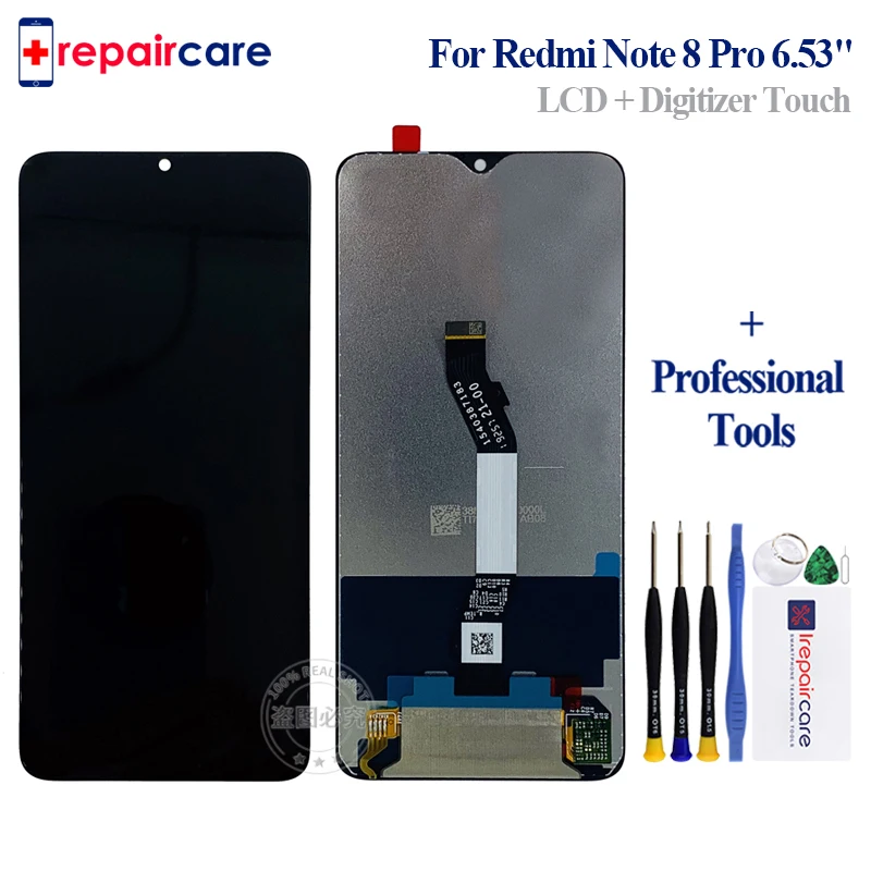 ЖК-дисплей 6 53 дюйма для Xiaomi Redmi note 8 Pro сенсорный экран с дигитайзером в сборе
