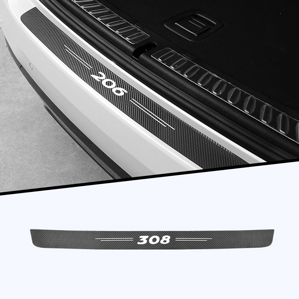 

1pc Car Styling Carbon Fiber Anti Scratch Scuff Pedal For Peugeot 206 307 308 408 Auto parts Accessories Car styling