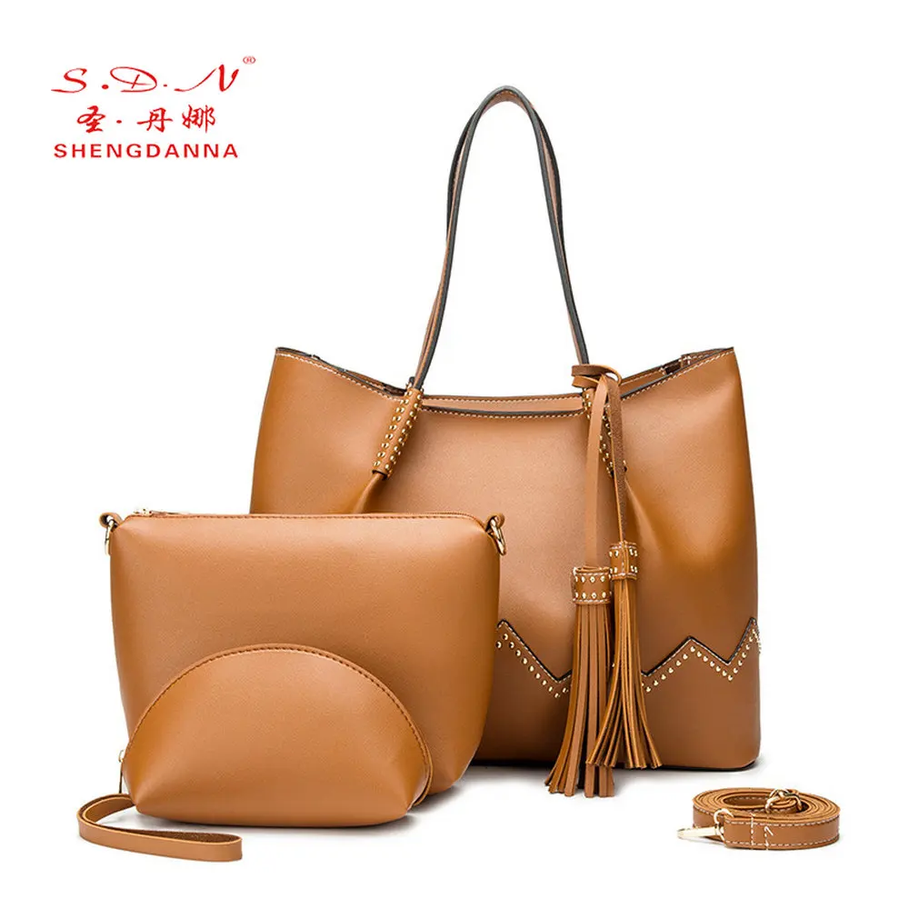 SDN новый стиль Европейская и американская женская сумка через плечо чистый цвет