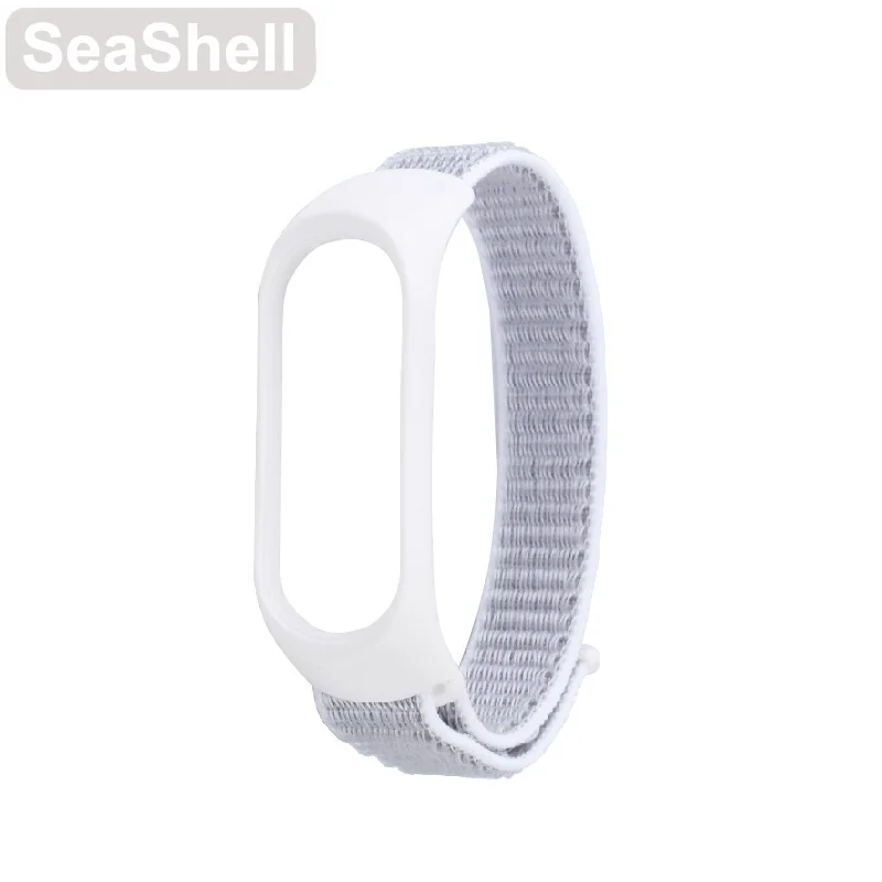 Seashell Браслет mi Band 4, мягкий нейлоновый ремешок для Xiaomi mi, ремешок для браслета 4/3, ремешок для браслета mi Band 4 3, сменные смарт-Аксессуары - Цвет: Seashell