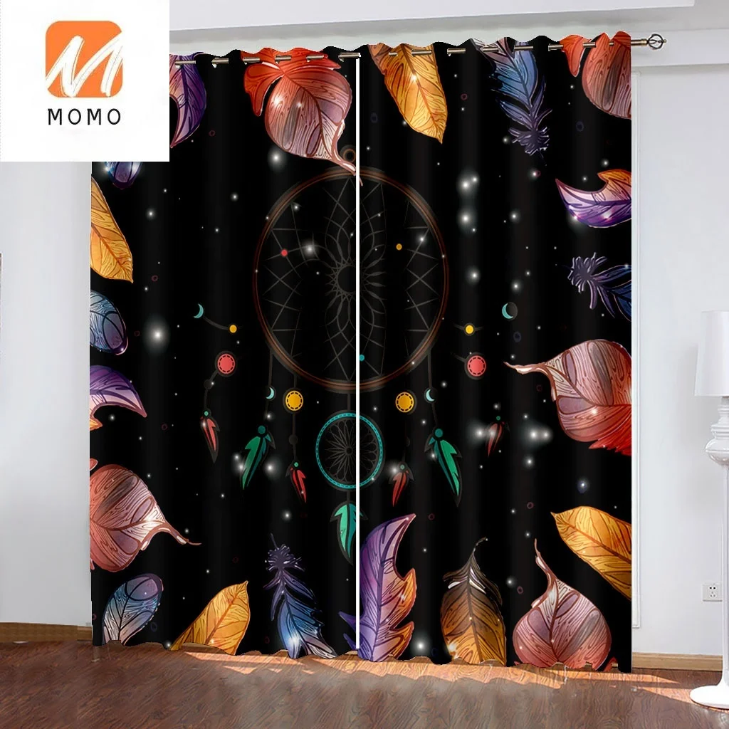 

Factory wholesale ready stock blackout polyester cotton fabric curtain window treatment cortina