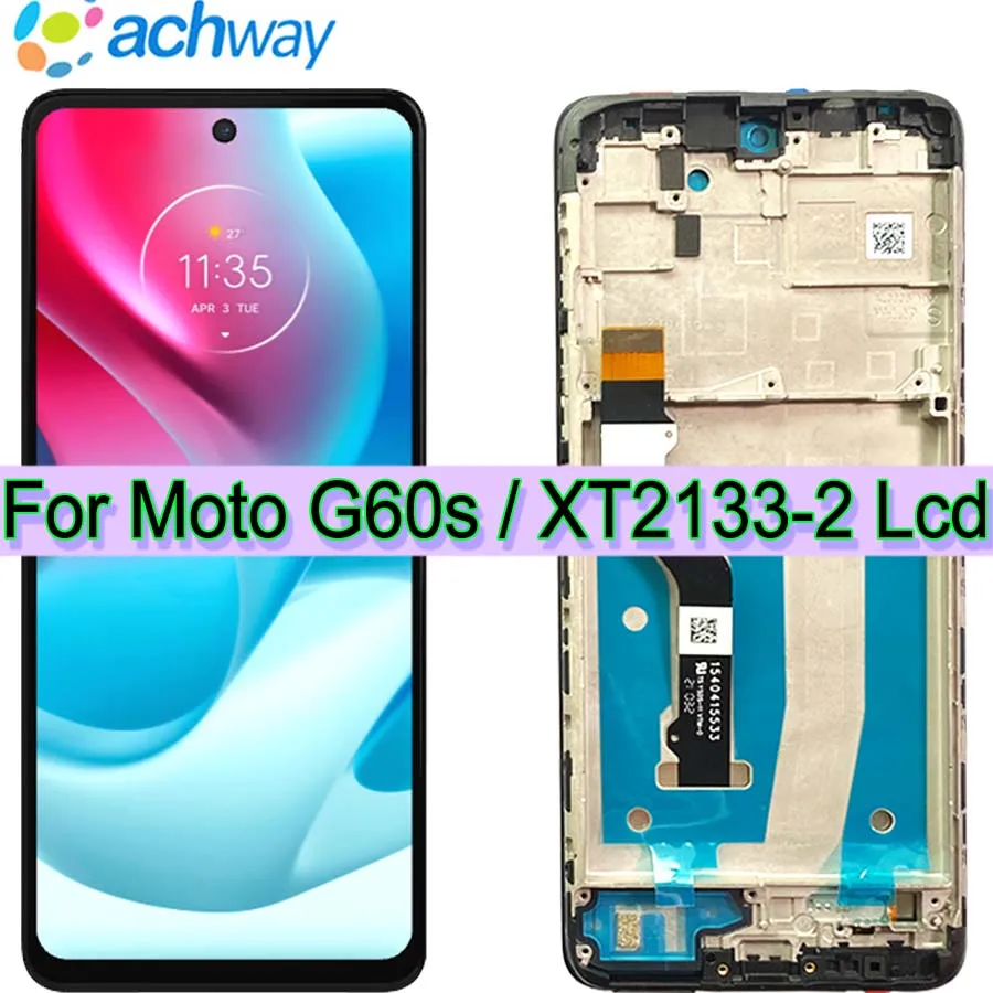 

ЖК-дисплей с рамкой и сенсорной панелью для Motorola Moto G60S