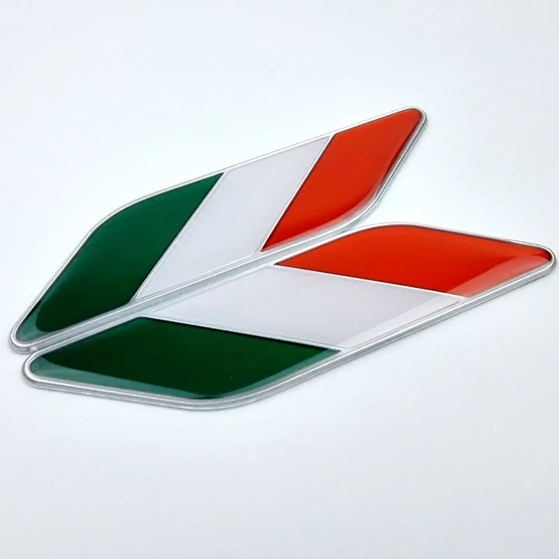 

Автомобильный Стайлинг 1 пара 3D алюминиевый итальянский флаг крыло эмблема значок автомобильные наклейки для Fiat Alfa Romeo 159 147 156 Abarth аксессуар...