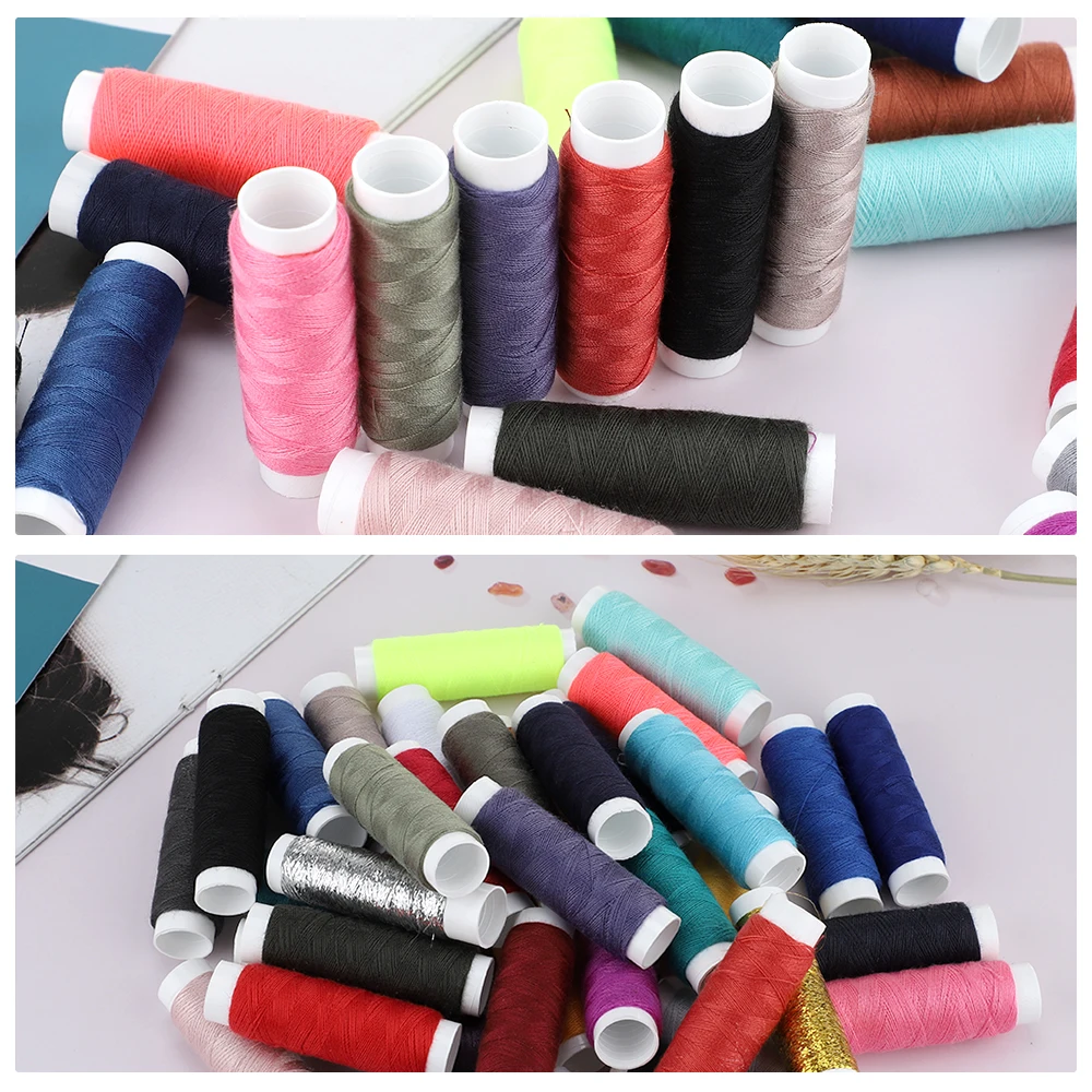 

39Pcs Polyester Sewing Thread Mixed Colors 160 yard Machine Hand Embroidery Each Spool For Home Sewing Kit Hand Stitching
