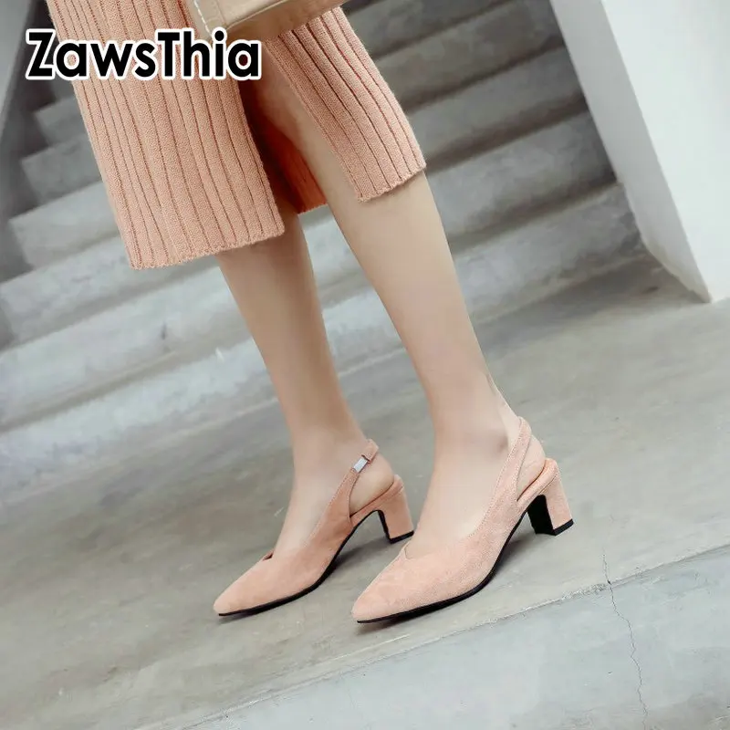 Женские босоножки из искусственной замши ZawsThia белые розовые повседневные с