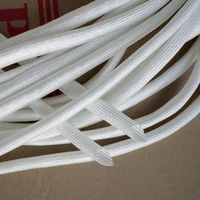 chemical fiberglass tube id 6mm braided wire cable sleeve insulated flame resistant soft pipe high temperature 600deg c white