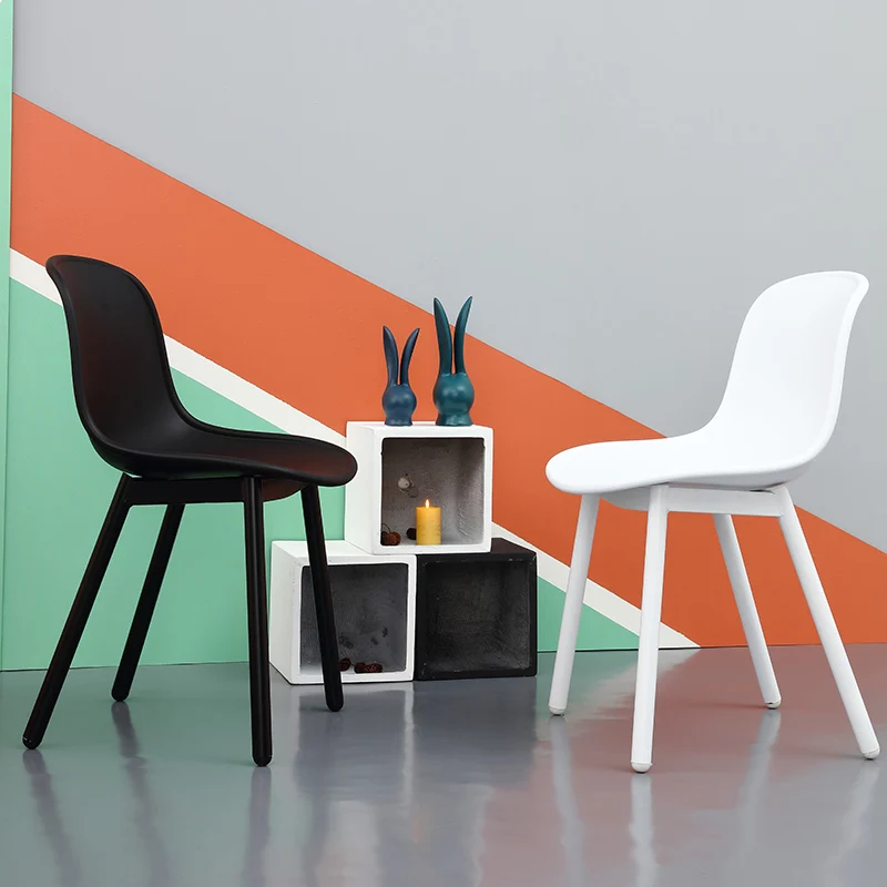 Скандинавские кованые пластиковые стулья для ресторанов и столовой офисная