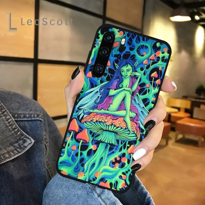 

Colourful Psychedelic Trippy Phone Case For Huawei honor Mate P 9 10 20 30 40 Pro 10i 7 8 a x Lite nova 5t