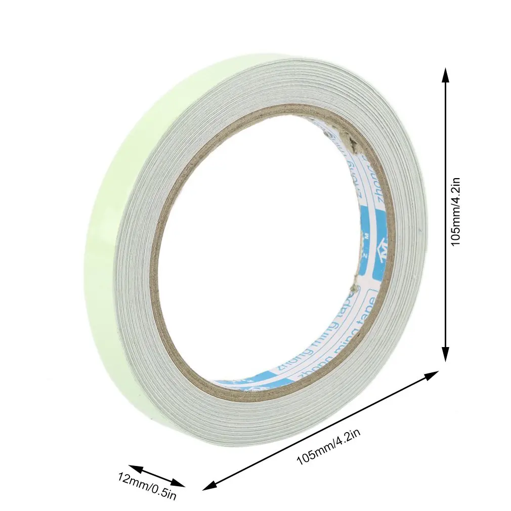 

Luminous Tape 10M 10mm Luminous Tape Self-adhesive Warning Tape Night Vision Glow in Dark Safety Security Home Decoration Tapes