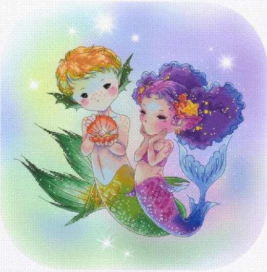 Набор для вышивки крестиком DD Русалка эльф подарок любви ручная работа вышивка 14