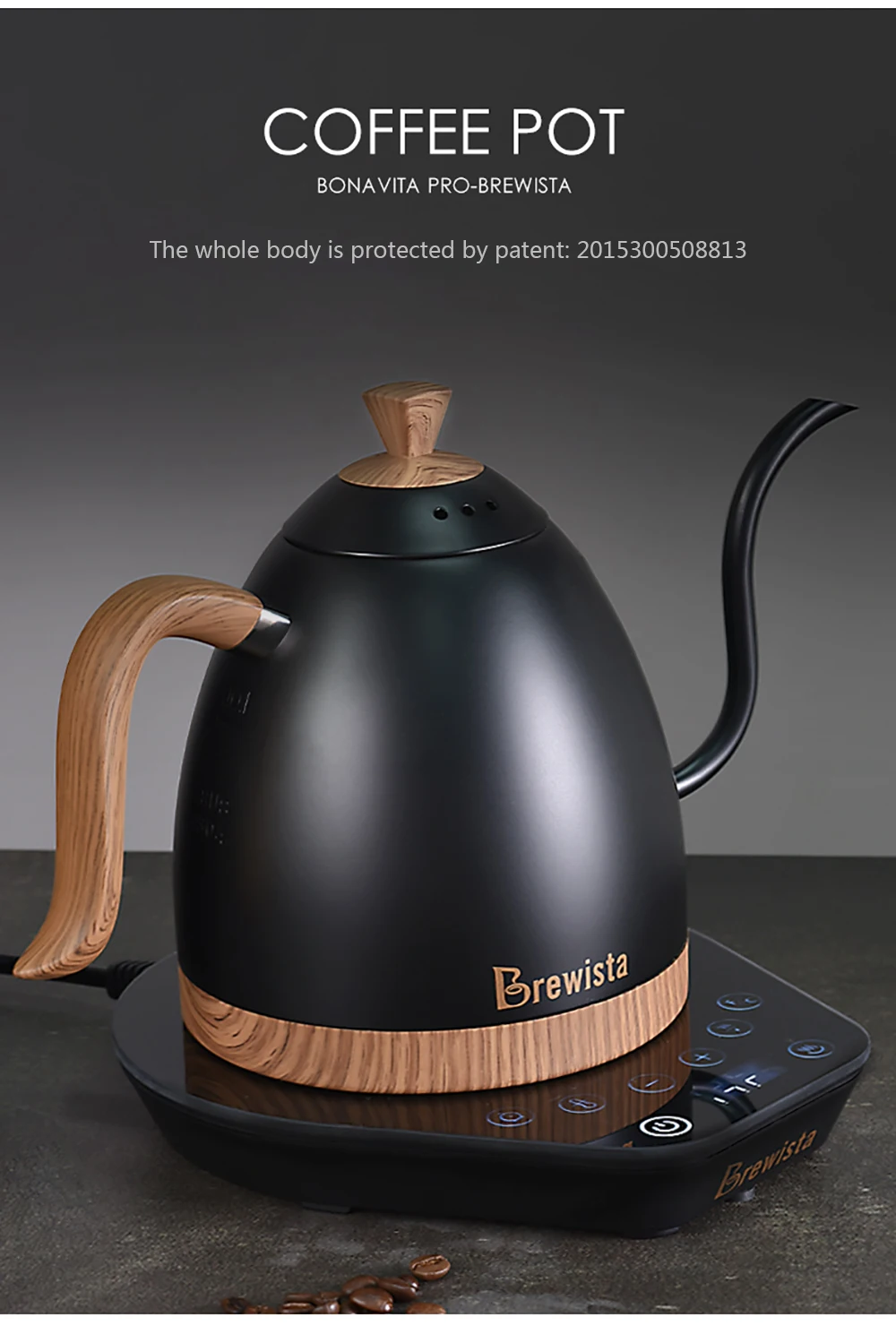 Brewista artesanal constante temperatura 600ml cuello de cisne variale control de temperatura 220V caf&eacute; Agnonesrl.com te tetera-0