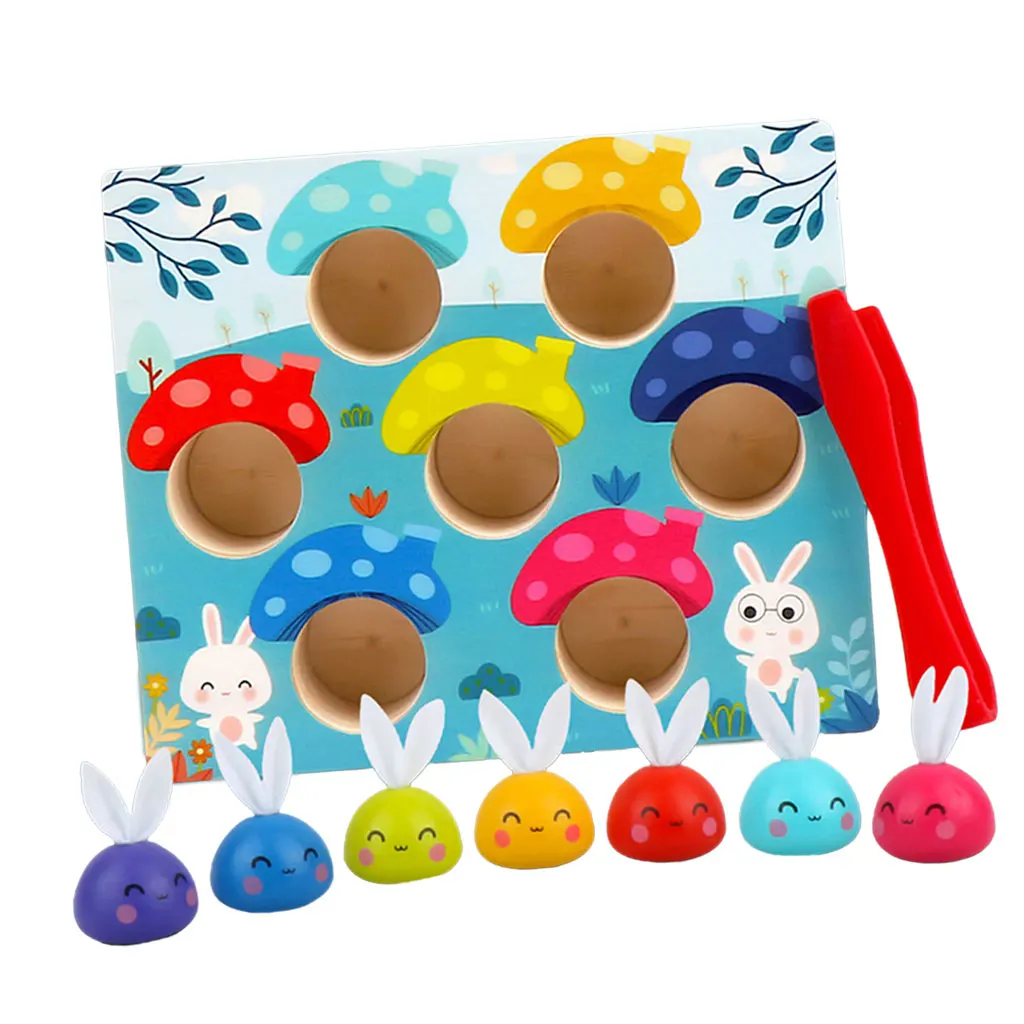 

Montessori Toys Clip Rabbit Memory Color Game Set Kid Preschool Toy