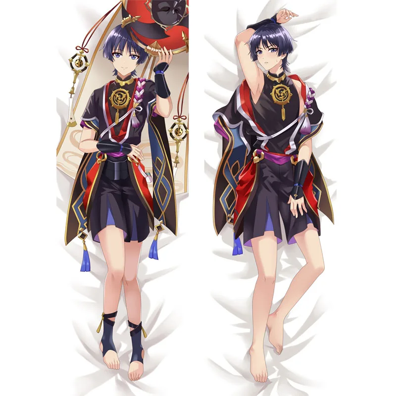

Anime Game Genshin Impact Cosplay Pillowcase Scaramouche Dakimakura Body Bedding Hugging Body Case Male Otaku Pillow Cover Gifts