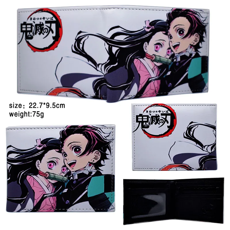 Мультфильм Аниме Kimetsu без Yaiba камадо Tanjirou Nezuko короткий кошелек на молнии карман