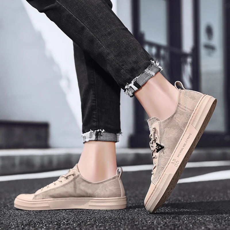 Весенне-летние новые модные трендовые повседневные холщовые ботинки с