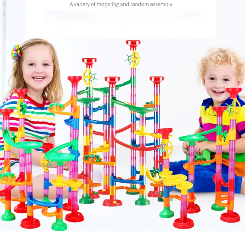 Детский конструктор «сделай сам», трек-труба, схема шаров, Мраморная гонка, лабиринт, шарики для обучения, игрушки для детей, #20