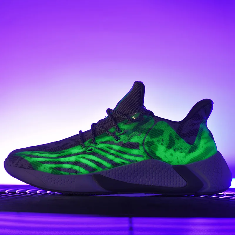 Кроссовки мужские светоотражающие спортивная обувь для бега сетчатые