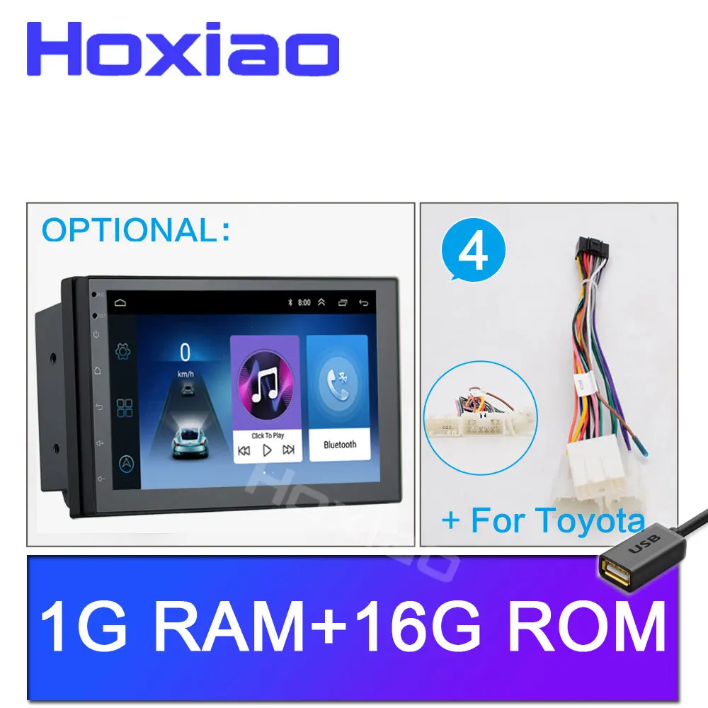 1G TOYOTA Автомагнитола 2 Din Android GPS навигация Автомагнитола стерео " Wifi Bluetooth USB аудио 2DIN универсальный мультимедийный автомобильный плеер - Цвет: 1G TOYOTA