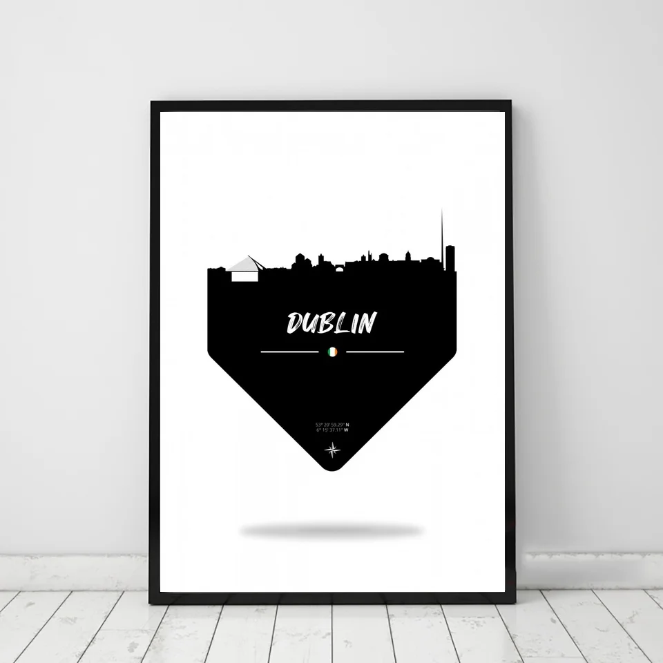 Дублин Skyline художественный постер картина Художественная печать настенные