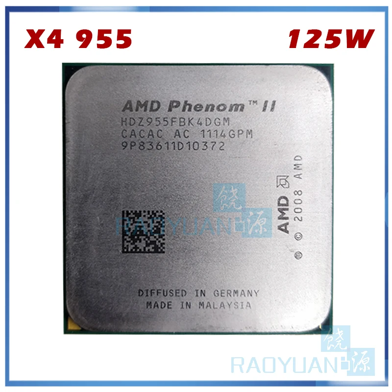 AMD Phenom II X4 955 125W 3 2 ГГц Quad Core Настольный Процессор HDZ955FBK4DGM HDZ955FBK4DGI HDX955FBK4DGM гнездо