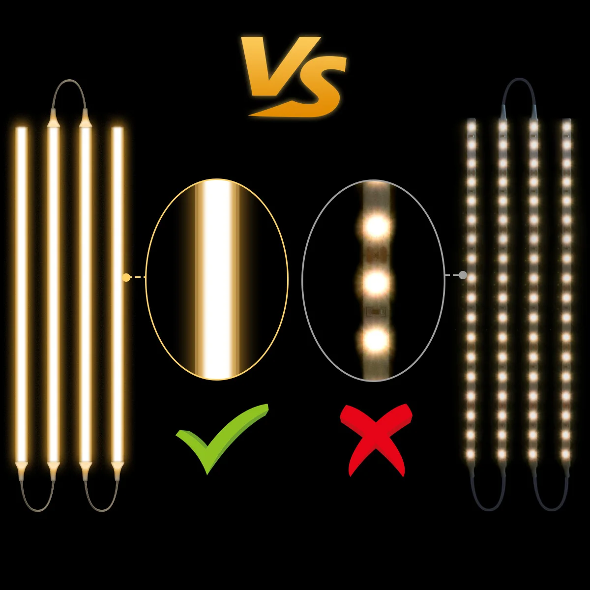 cob led strip dimmable under cabinet light kit 4 pcs with remote control for kitchen counter closet bathroom warm light strip free global shipping