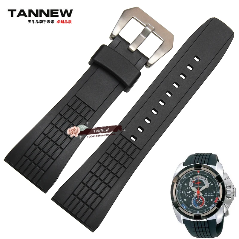Ремешок для часов Seiko SRH 006 013 SPC007 резиновый черный силиконовый браслет наручных с